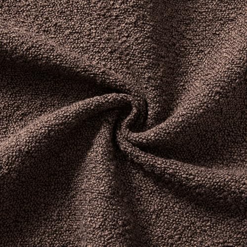 MIULEE Textured Boucle Lumbar Pillow Cover for Bed 12x20 Cocoa Brown