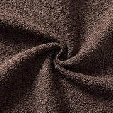 MIULEE Textured Boucle Lumbar Pillow Cover for Bed 12x20 Cocoa Brown