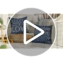 AVOIN colorlife Hello Love Blue Hydrangea Bicycle Throw Pillow Covers, 18 x 18 Inch Flowers Summer Spring Mother's Day Cushion Case for Sofa Couch Set of 4