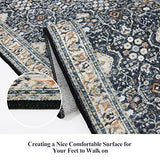 Washable 2x6 Hallway Runner Rug: Ultra Soft Runners for Entrance Kitchen Low Pile Foldable Carpet with Non-Slip Backing for Living Room Bedroom Bathroom Thin Carpet for Laundry Dining Room(Black,2x6)