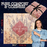 Harry Potter Gifts Glow in the Dark Blanket 51x59” for Kids Teens Adults, Soft Fleece Throw Blanket for Sofa, Bed, Warm Lightweight Cozy Gifts