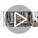 Brown Abstract Blackout Curtain, Stripe Black White Gray Aesthetic Art Window Curtains Living Room Bedroom Decor Darkening Window Drapes Treatments, 2 Panels 52x84 Inch