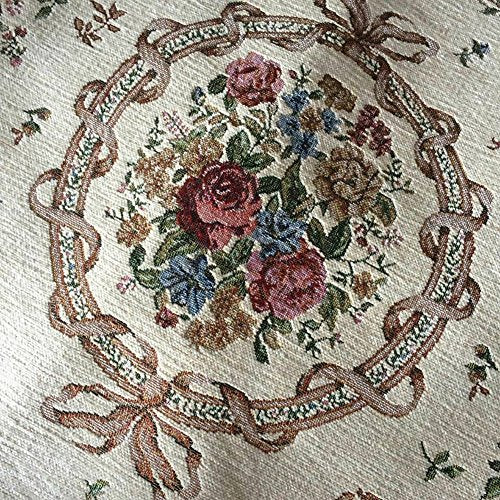 UKELER Luxury Soft Rustic Floral Round Area Rugs for Dinning Room Living Room Bedroom, Washable Elegant Non Slip Accent Round Kids Play Mat for Kids Room, 6.6'x6.6', 3
