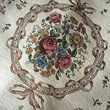 UKELER Luxury Soft Rustic Floral Round Area Rugs for Dinning Room Living Room Bedroom, Washable Elegant Non Slip Accent Round Kids Play Mat for Kids Room, 6.6'x6.6', 3