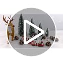 Desktop Miniature Christmas Trees Mini Pine Tree 5pcs with Snow and Wood Base for Xmas Holiday Party Home Tabletop Decor