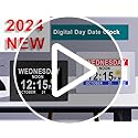 Véfaîî Digital Clock with Day Date 1280 * 800P HD, 19 Alarms Custom Reminders, 10 Levels Auto Dimmer Dementia Clock, 8 Display Colors, Auto DST, Remote & Buttons Control Easy for Elderly