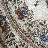 UKELER Luxury Soft Rustic Floral Round Area Rugs for Dinning Room Living Room Bedroom, Washable Elegant Non Slip Accent Round Kids Play Mat for Kids Room, 6.6'x6.6', 3