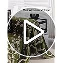 DREAMINGO Green Floral Couch Cover Farmhouse Botanical Jacquard Sofa Covers for 3 Cushion Couch Cozy Chenille Living Room Furniture Futon Sectional Sofa Slipcovers Washable, X-Large 71"x134"