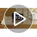NOKLEAD Digital Alarm Clock: Wood Grain, 5.9-inch LED Display, Easy to Use for Seniors and Men, Adjustable Brightness, Aesthetic Room Decor Desk Clocks for Bedroom | Dorm | Living Room | Office