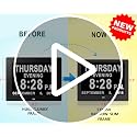 MASSII 8 Inch Extra Large Upgraded Dementia Clock 19 Alarms with Auto DST, 20 Custom Reminders,10-Level Auto Dimmer, 6 Display Modes, Digital Clock with Date and Time, 8" White with Remote