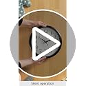Bernhard Products Black Wall Clock Silent Non Ticking 10 Inch Quality Quartz Battery Operated Round Easy to Read Home/Office/Kitchen/Classroom/School Clock Sweep Movement