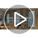 90 Inch Pinch Pleated Linen Blackout Curtains 2 Panels for Living Room Cream Natural 100% Black Out Curtains 90 Inches Long Pinch Pleat Dual Layer Drapes Birch Ivory Drapes for Dining Bedroom Office