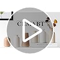 CEMABT Beige Ceramic vase Set-3 Small Flower vases for Decor,Modern Boho Farmhouse Home Decor,Decorative vase for Pampas Grass&Dried Flowers,idea Shelf,Table,Bookshelf ，Entryway- Distressed