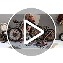 YOUKI Metal Motorcycle Wall Decor,Desk Shelf Clocks,Man Cave Decor,Steampunk Decor,Gift for Men,Large Wall Clock for Bedroom,Office,Garage,Non Ticking,Battery Operated,16.6 x 1.5X 7.9 Inches,Bronze