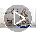 46 Inch Sequin Tree Skirt Christmas Royal Blue Velvet Tree Mat Xmas Tree Cover for Christmas Tree Decorations Rustic Fall Tree Dress Skirt Halloween Thanksgiving Ornaments