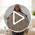 EMAX HOME 30 Inch Extra Large Wall Clock - Farmhouse Rustic Wood & Metal Design Silent Non-Ticking Battery Operated Decorative Oversized Clock for Living Room, Kitchen, Office & Bedroom