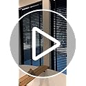 2" Slats Wood Blinds for Indoor Windows: Solid Wooden Blackout Blinds & Shades,Black Out Privacy Horizontal Blinds for Home Bedroom Bathroom Living Room Windows 22.5" WX48 H Black