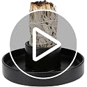 Sage Holder, Sage Burner, Sage Holder for Burning, Smudge Bowl, Sage Sticks Holder, Incense Holder, Black Candlestick Holder, Altar Decor