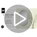 TEHOME Brushed Gold Oval Bathroom Mirror 20x40'' Pill Shaped Oblong Vanity Mirror Metal Framed Capsule Mirror for Wall in Stainless Steel Rounded Mirrors for Wall Mounted