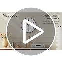 Wall Clock, 8 Inch Wall Clocks Battery Operated, Round Modern Non Ticking Silent Digital Analog Small Wall Clock for Bedroom Living Room Kitchen Office Gym Classroom Outdoor Clocks, Blue