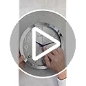 Bulova Winston Wall Clock C4844 | 10" Diameter | Metal Design with Diamond Cut Edges | Silent Sweep Quartz Movement | Easy-to-Read Arabic Numerals