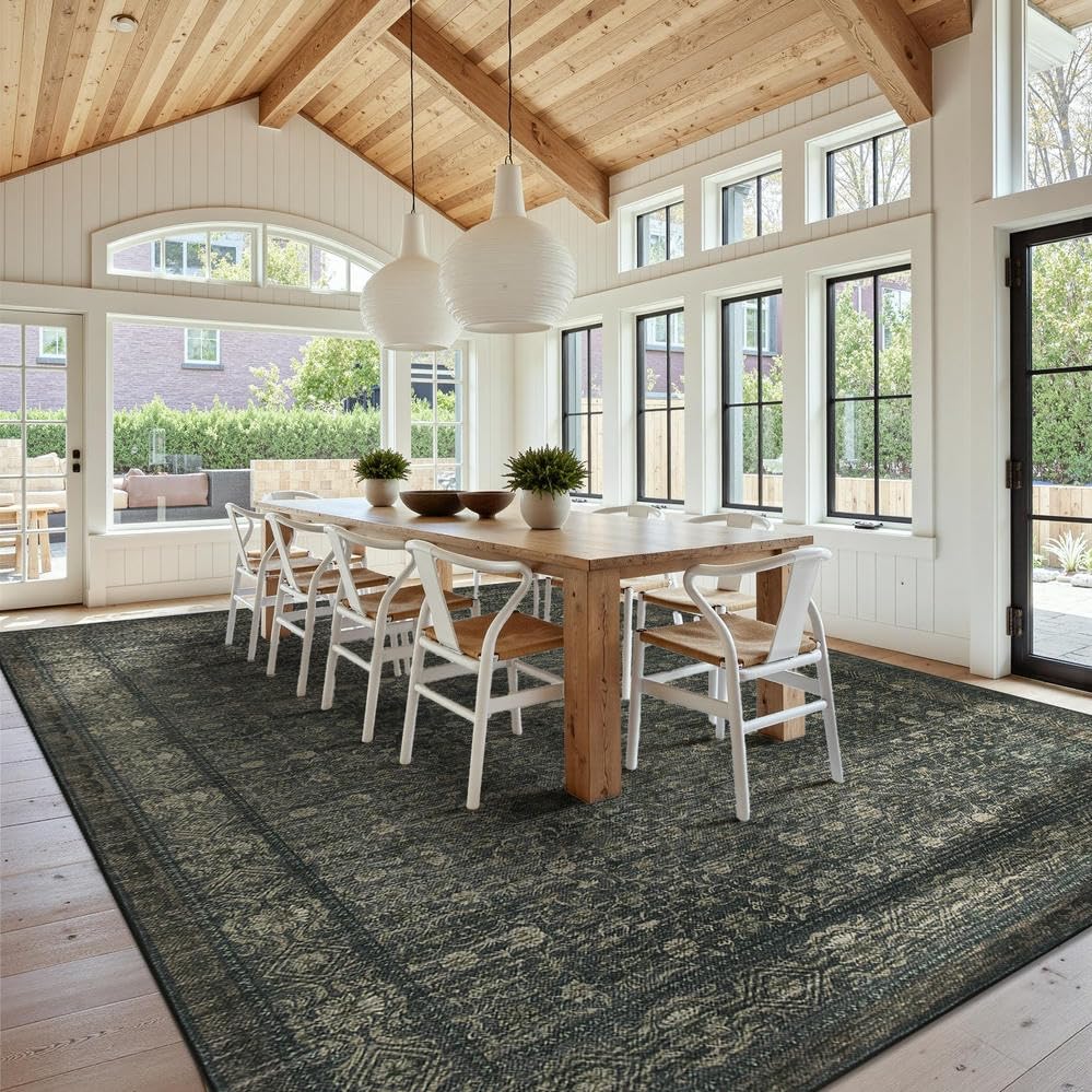 10x14 Washable Area Rug for Living Room, Extra Large,Vintage Boho