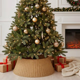 27in Farmhouse Christmas Tree Collar - Tree Basket - Natural Woven - Base Cover for Christmas Tree - Tree Skirt - Tree Ring