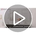 Keonjinn 20 x 30 Inch Brushed Nickel Bathroom Mirrors for Over Sink, Rounded Rectangle Silver Bathroom Vanity Mirror, Farmhouse Mirror for Wall, HD Tempered Glass, Anti-Rust Aluminum Alloy Mirror
