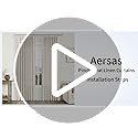 Aersas Linen Pinch Pleated Curtains 84 Inch Length 2 Panels Set for Living Room Cream Semi Sheer Window Curtain for Bedroom Boho Farmhouse Neutral Back Tab Drape Decor with Hooks, Natural Beige Ivory