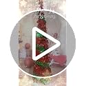 5Ft Pop Up Christmas Tree with Lights, Collapsible Pencil Tree Red Green, Skinny Christmas Tree Slim Xmas Tree, Artificial Tinsel Tree Foldable for Home Apartment Holiday Party Winter Decor