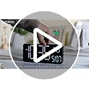 KOSUMOSU Alarm Clocks for Living Room, 6.7in Small Digital Clock for Bedroom, Auto Dimming,Date,Day of Week,Seconds or Indoor Temperature,Digital Alarm Clocks for Bedrooms,LED Desk Clock