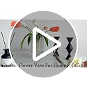 BLOFLO Embossed Glass Vase, 7'' Crystal Glass Vases, Pedestal Big Base Glass Bouquet Vase, Hydroponic Glass Transparent Vase for Home Office Wedding Dining Table Party (Ribbed Pattern)