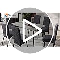 Genina Waterproof Dining Room Chair Covers Stretch Parsons Chair Slipcovers for Dining Room Kitchen Chair Protector Cover, Removable, Washable (4, Flower Pattern-Dark Gray)