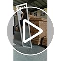 whitebeach 48" x 16" Over The Door Full Length Mirror Wall Mounted Hanging with 2 Metal Hangers for Bedroom Living Room Bathroom White