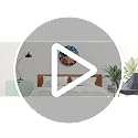 XFM Blue Nautical Beach Wall Clocks Battery Operated Palm Tree Wall Clocks for Living Room 12 Inch Round Glass Silent Wall Clock Non Ticking Sunset Clock