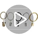 16 Pack Curtain Rings with Clips, Window Clip Rings Black Curtain Hooks Hangers Clip Rings for Hanging Drapery Drapes Bows, Small 1.26 Inch in Diameter, Fits up to 1" Rod