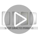 GRACTO 24x36'' Chrome Metal Framed Bathroom Mirror for Wall in Stainless Steel Rounded Rectangular Bathroom Vanity Mirrors Wall Mounted