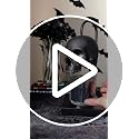Skull Candle Warmer Lamp with Timer and Dimmer *Candles NOT Included – Black Gothic Candle Lamp Warmer w/Adjustable Height, 2 Light Bulbs – Skull Decor, Goth Gothic Decor Spooky Home & Witchy Gifts
