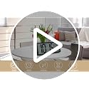 XREXS Large Digital Wall Clock, Battery Operated Alarm Clocks for Bedroom Home Decor, Count Up & Down Timer, 14.17 Inch Large LCD Screen with Time/Calendar/Temperature Display (Batteries Included)