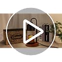 LISUNAR Electric Candle Warmer Lamp Black, Candle Lamp Warmer with Timer, Wax Warmer Lamp for Jar Candles, Adjustable Height Candle Light Warmer with 2 Bulbs