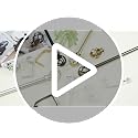 VOIIY Gold Curtain Rod 36-88 Inch, Brushed Brass Decorative Curtain Rods for Windows with Twisted Cage Finials, 3/4" Adjustable Heavy Duty Window Treatment Rods for Living Room, Bedroom, Kitchen