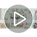 decalmile Woodland Animals Large Flower Tree Wall Decals Cherry Blossom Deer Fox Wall Stickers Baby Nursery Kids Bedroom Living Room Wall Decor