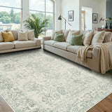 6x9 Washable Area Rug for Living Room,Light Green