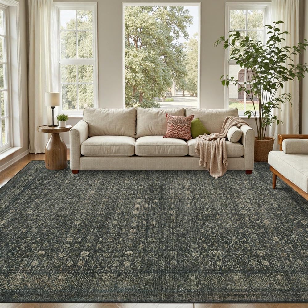 8x10 Area Rugs,Large Rugs for Living Room(Moss Green)