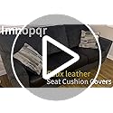 Couch Cushion Covers Leather-Look 3PC Stretch Sofa Seat Slipcover Sets for Living Room Individual Sofa Cushion Cover Couch Seat Protectors, Pet-Friendly, Non-Slip, Easy Fit - Coffee