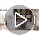 molasofa Chair Covers for Dining Room Set of 2 Stretch Chair Slipcovers with Skirt for Kitchen Seat Protectors Wedding Banquet Decor Kids Pets Spandex Fabric Washable (2pcs, Cream)