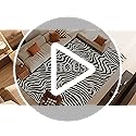YIHOUSE 5×7 Ft Area Rugs for Living Room: Modern Washable Rug - Abstract Black and Cream White Rug for Bedroom Dining Room Office Playroom Nursery Home Decor - Nonslip Non-Shedding Striped Rugs