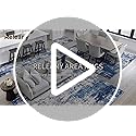 RELEANY Washable Area Rugs 5'x7' Non-Slip Modern Abstract Soft for Living Room Entryway Bedroom Kitchen, Print Pattern, Blue Grey Navy Gray