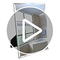 Calenzana Frameless Mirror Wall Hanging and Desk Standing, Compatible with Makeup Vanity Mirrors,10.6x13 inch