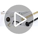 KAMANINA Black Curtain Rods for Windows 72 to 144 Inches (6-12ft) Long Heavy Duty Curtain Rods, 7/8 Inch Adjustable Decorative Drapery Rods Set with Modern Finials